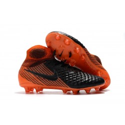 Chaussures de Foot Nike Magista Obra II FG Noir Blanc Rouge Université