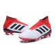 Chaussures de Football 2018 - adidas Predator 18+ FG Blanc Noir Rouge