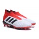 Chaussures de Football 2018 - adidas Predator 18+ FG Blanc Noir Rouge