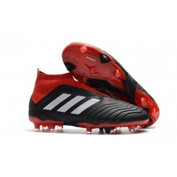 Chaussures de Football 2018 - adidas Predator 18+ FG Noir Rouge Blanc