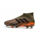 Chaussures de Football 2018 - adidas Predator 18+ FG Olive Noir Orange Vif