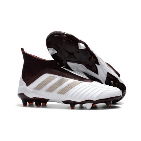 Chaussures de Football 2018 - adidas Predator 18+ FG Brun Blanc