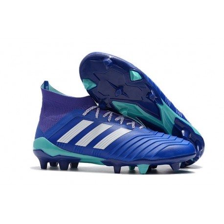 Chaussures de Football Pour Hommes - adidas Predator 18.1 FG Bleu Blanc