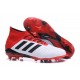 Chaussures de Football Pour Hommes - adidas Predator 18.1 FG Blanc Noir Rouge