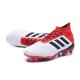 Chaussures de Football Pour Hommes - adidas Predator 18.1 FG Blanc Noir Rouge