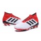 Chaussures de Football Pour Hommes - adidas Predator 18.1 FG Blanc Noir Rouge