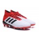 Chaussures de Football Pour Hommes - adidas Predator 18.1 FG Blanc Noir Rouge