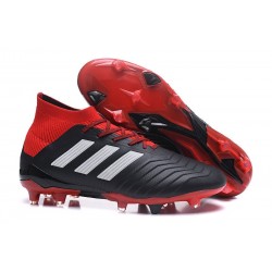 Chaussures de Football Pour Hommes - adidas Predator 18.1 FG Noir Rouge Blanc