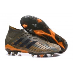 Chaussures de Football Pour Hommes - adidas Predator 18.1 FG Olive Noir Orange Vif