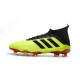 Chaussures de Football Pour Hommes - adidas Predator 18.1 FG Volt Noir Rouge