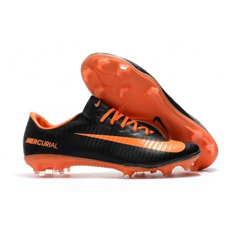 Nike Mercurial Vapor Flyknit Ultra FG - Crampons Nouveau Nike Orange Noir