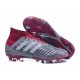 Chaussures de Football Pour Hommes - adidas Predator 18.1 FG Pogba Gris Rouge