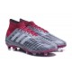 Chaussures de Football Pour Hommes - adidas Predator 18.1 FG Pogba Gris Rouge