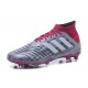 Chaussures de Football Pour Hommes - adidas Predator 18.1 FG Pogba Gris Rouge