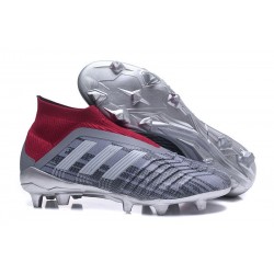 Chaussures de Football 2018 - adidas Predator 18+ FG Pogba Gris Rouge