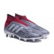 Chaussures de Football 2018 - adidas Predator 18+ FG Pogba Gris Rouge