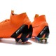 Chaussures football Nike Mercurial Superfly VI 360 Elite FG pour Hommes Orange Noir Volt