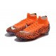 Chaussures football Nike Mercurial Superfly VI 360 Elite FG pour Hommes CR7 Noir Orange Blanc