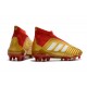 Chaussures de Football 2018 - adidas Predator 18+ FG Or Rouge Blanc