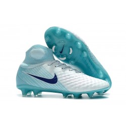 Nouveau Nike Magista Obra II FG - Chaussures de Football pour Hommes Blanc Bleu