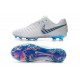 Nouvelles Crampons pour Hommes - Nike Tiempo Legend VII Elite FG Blanc Gris Métallique Bleu Héros