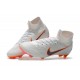 Chaussures football Nike Mercurial Superfly VI 360 Elite FG pour Hommes Blanc Gris Métallique Orange Total