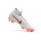 Chaussures football Nike Mercurial Superfly VI 360 Elite FG pour Hommes Blanc Gris Métallique Orange Total