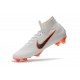 Chaussures football Nike Mercurial Superfly VI 360 Elite FG pour Hommes Blanc Gris Métallique Orange Total