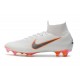 Chaussures football Nike Mercurial Superfly VI 360 Elite FG pour Hommes Blanc Gris Métallique Orange Total