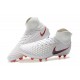 Crampons De Foot Nike Magista Obra 2 FG ACC Blanc Gris Métallique Carmin