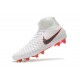 Crampons De Foot Nike Magista Obra 2 FG ACC Blanc Gris Métallique Carmin