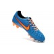 Chaussure de Football Nike Tiempo Legend FG - Bleu Orange Blanc