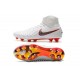 Crampons De Foot Nike Magista Obra 2 FG ACC Blanc Gris Métallique Carmin