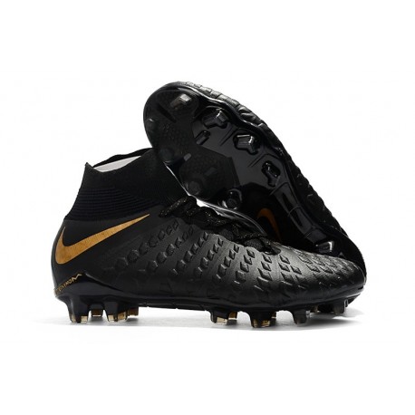 Chaussure Hypervenom Phantom III ACC DF FG pour Hommes Noir Or Vif