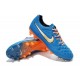 Chaussure de Football Nike Tiempo Legend FG - Bleu Orange Blanc