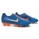 Chaussure de Football Nike Tiempo Legend FG - Bleu Orange Blanc