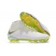 Chaussure Hypervenom Phantom III Elite DF FG pour Hommes Blanc Gris Métallique Volt