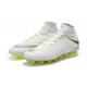 Chaussure Hypervenom Phantom III Elite DF FG pour Hommes Blanc Gris Métallique Volt