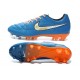 Chaussure de Football Nike Tiempo Legend FG - Bleu Orange Blanc