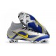 Chaussures football Nike Mercurial Superfly VI 360 Elite FG pour Hommes Argent Bleu Jaune