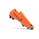 Nouveau Crampons de Football Nike Mercurial Vapor XII Elite FG Orange Noir