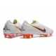 Nouveau Crampons de Football Nike Mercurial Vapor XII Elite FG Blanc Gris Métallique Orange Total