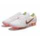 Nouveau Crampons de Football Nike Mercurial Vapor XII Elite FG Blanc Gris Métallique Orange Total