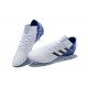 Nouvelles Crampons Foot Adidas Nemeziz Messi 18.1 FG Blanc Bleu