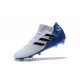 Nouvelles Crampons Foot Adidas Nemeziz Messi 18.1 FG Blanc Bleu