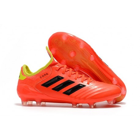 Chaussures de Football Pas Cher - Adidas Copa 18.1 FG Rouge Jaune