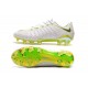 Nouveau Nike Crampons Hypervenom Phantom III Elite FG Blanc Gris Métallique Volt