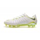 Nouveau Nike Crampons Hypervenom Phantom III Elite FG Blanc Gris Métallique Volt