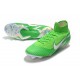 Chaussures football Nike Mercurial Superfly VI 360 Elite FG pour Hommes Argent Vert