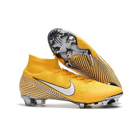 Chaussures football Nike Mercurial Superfly VI 360 Elite FG pour Hommes Jaune Amarillo Noir Blanc